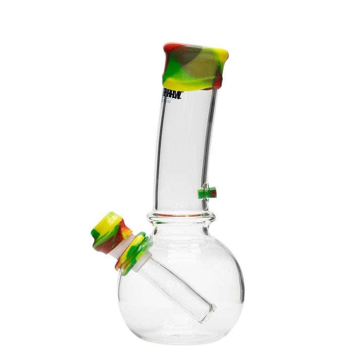 Waterfall Bent Junior Highbrid Series Glass Bong - Rasta Waterfall