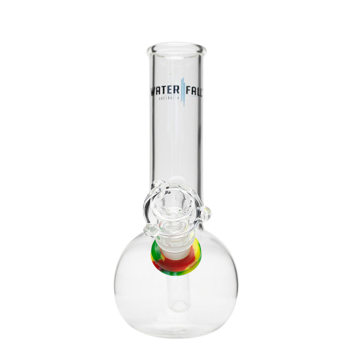 Waterfall Bent Junior Highbrid Series Glass Bong - Rasta Waterfall