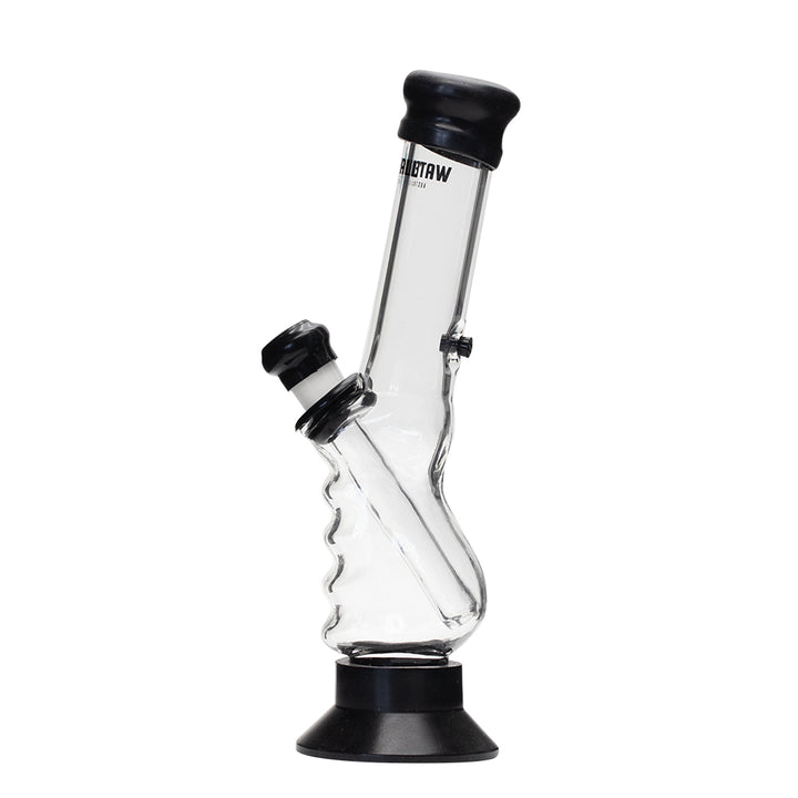 Waterfall Small Gripper Highbrid Series Glass Bong - Black Waterfall