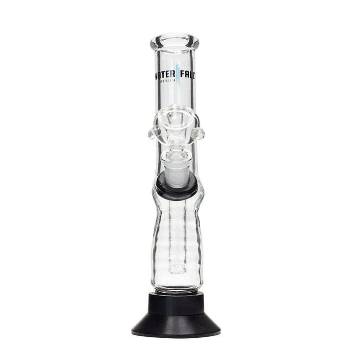 Waterfall Small Gripper Highbrid Series Glass Bong - Black Waterfall