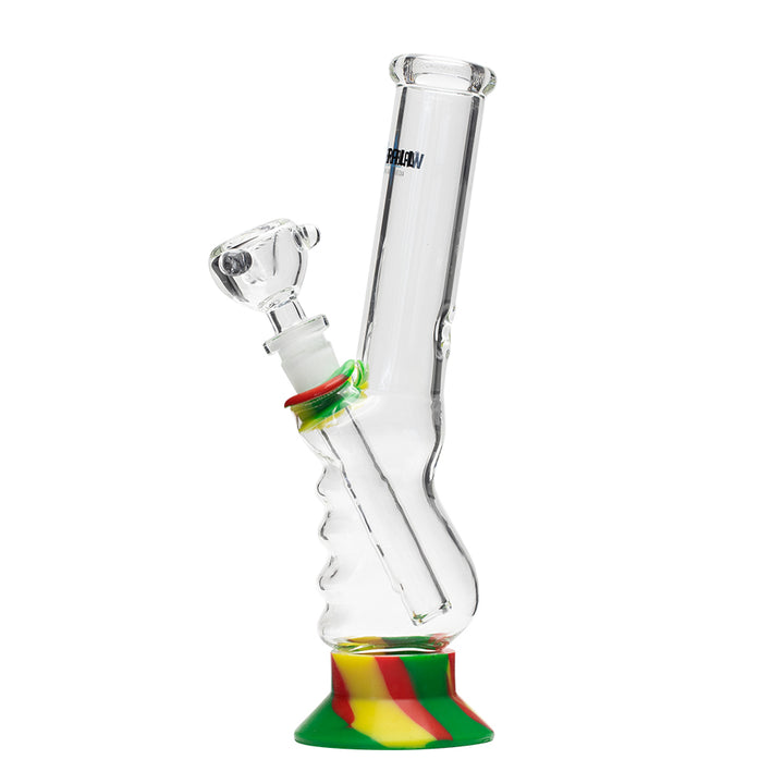 Waterfall Small Gripper Highbrid Series Glass Bong - Rasta Waterfall