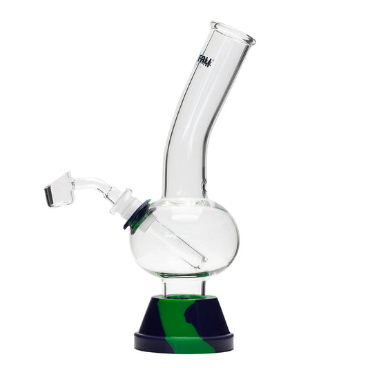 Waterfall Zap Squash Highbrid Series Glass Bong - Green/Blue Waterfall