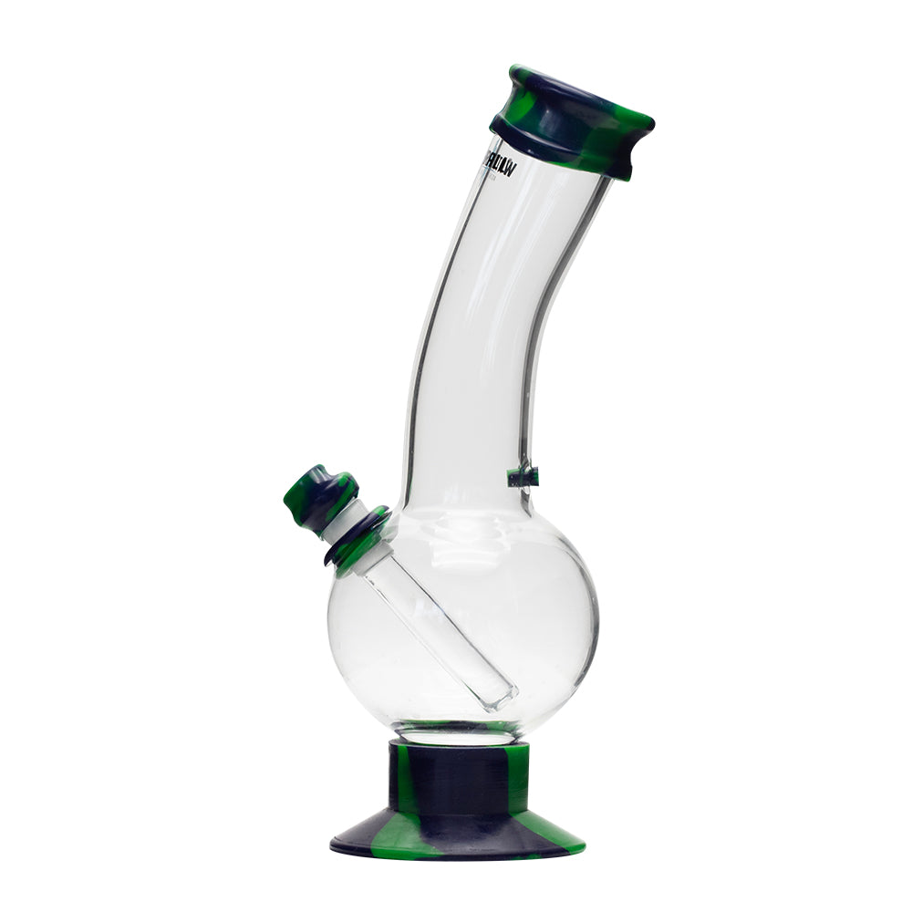 Waterfall Decimator Highbrid Series Glass Bong - Green/Blue Waterfall