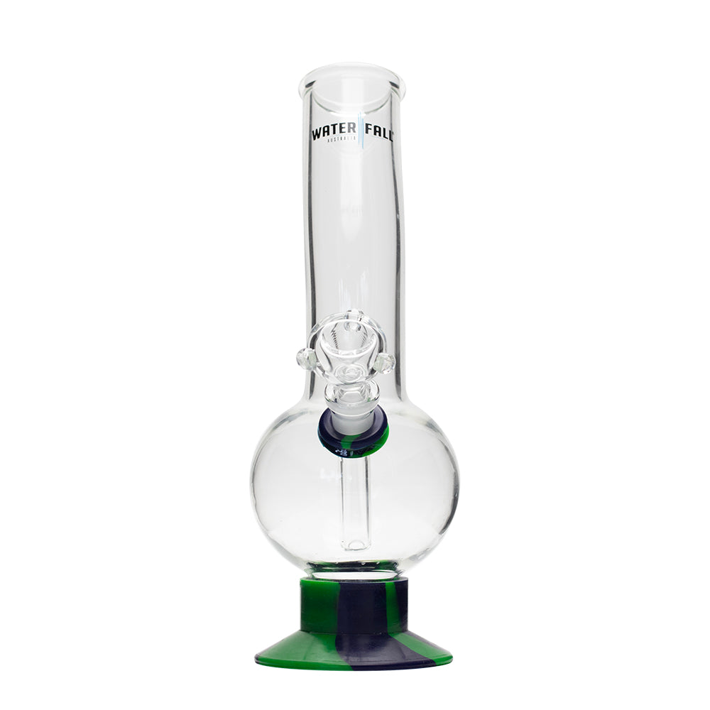 Waterfall Decimator Highbrid Series Glass Bong - Green/Blue Waterfall