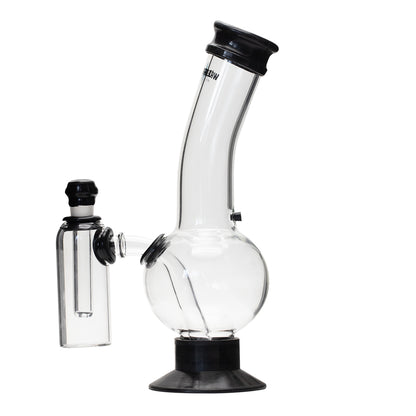 Waterfall Decimator Highbrid Series Glass Bong With Ash Catcher - Black Waterfall