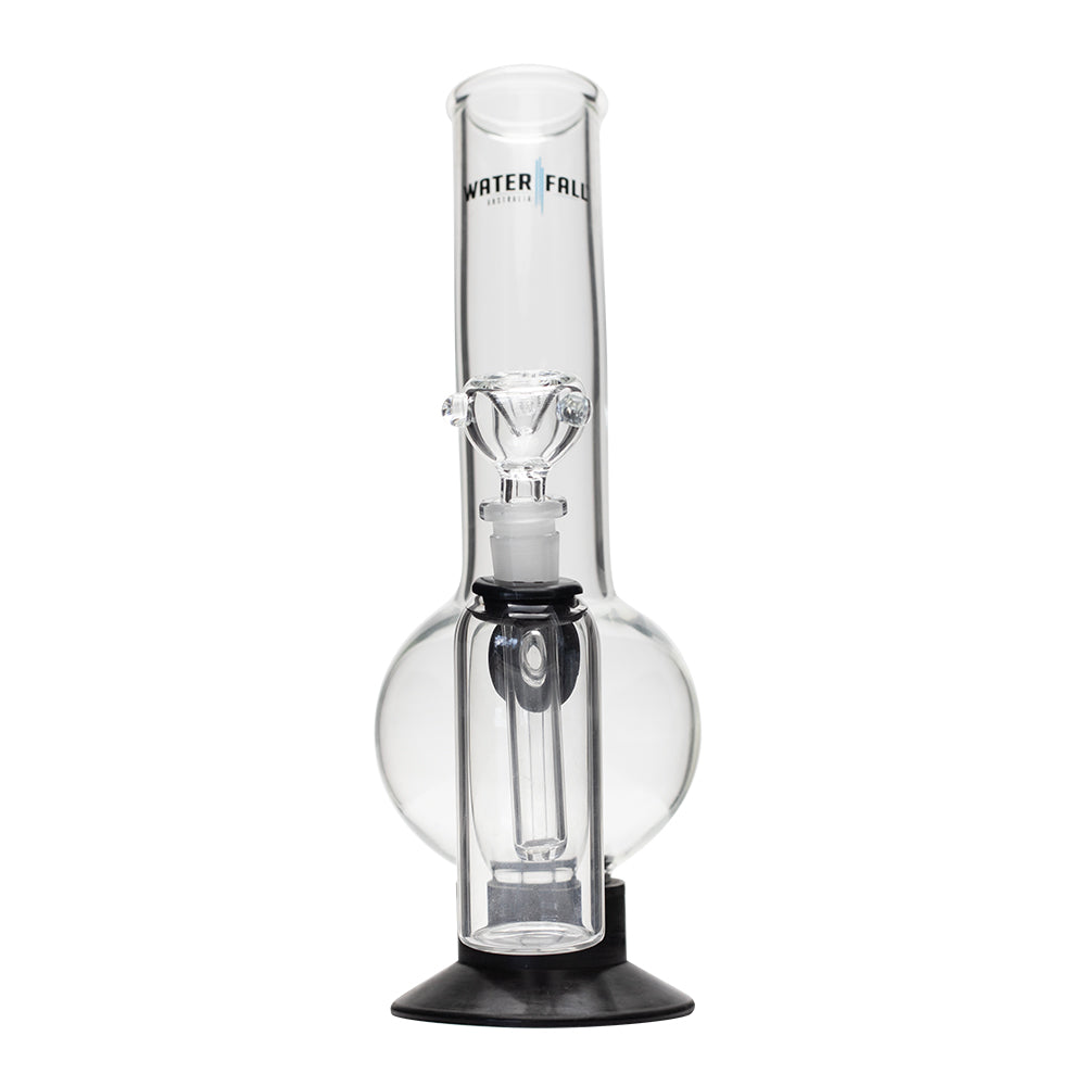 Waterfall Decimator Highbrid Series Glass Bong With Ash Catcher - Black Waterfall