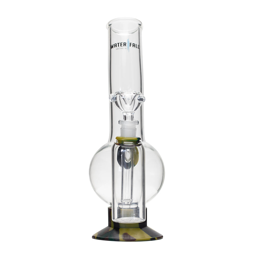 Waterfall Decimator Highbrid Series Glass Bong With Ash Catcher - Camo Waterfall