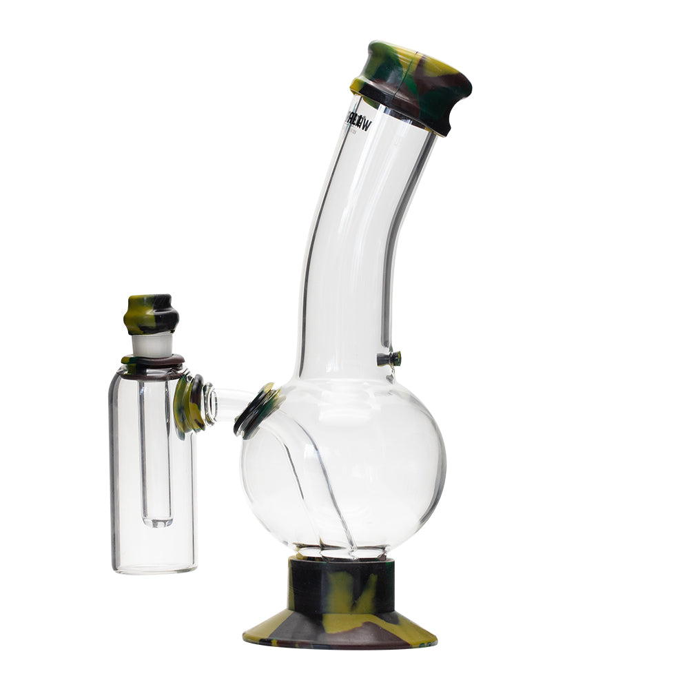 Waterfall Decimator Highbrid Series Glass Bong With Ash Catcher - Camo Waterfall