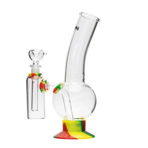 Waterfall Decimator Highbrid Series Glass Bong With Ash Catcher - Rasta Waterfall