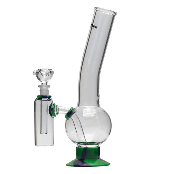 Waterfall Supernova Highbrid Series Glass Bong With Ash Catcher - Green/Blue Waterfall