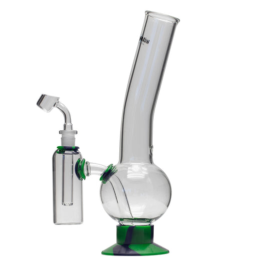 Waterfall Supernova Highbrid Series Glass Bong With Ash Catcher - Green/Blue Waterfall