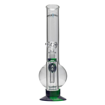 Waterfall Supernova Highbrid Series Glass Bong With Ash Catcher - Green/Blue Waterfall