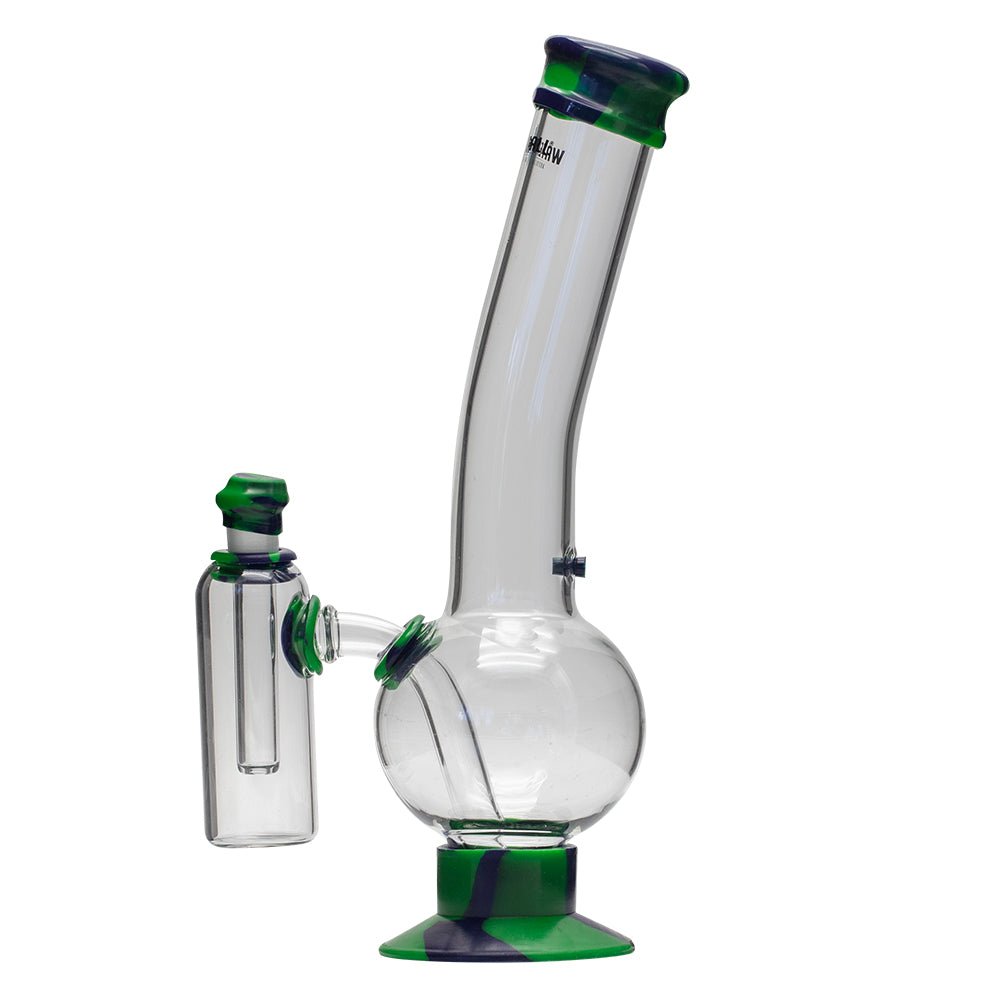 Waterfall Supernova Highbrid Series Glass Bong With Ash Catcher - Green/Blue Waterfall