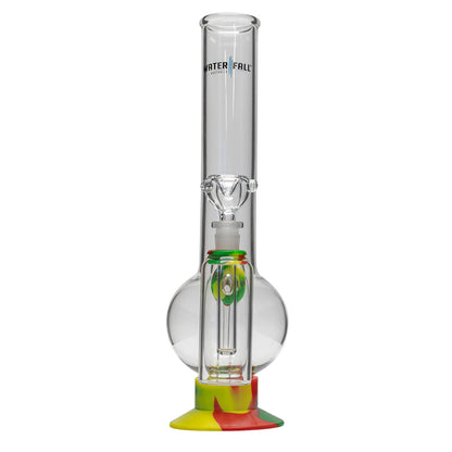 Waterfall Supernova Highbrid Series Glass Bong With Ash Catcher - Rasta Waterfall