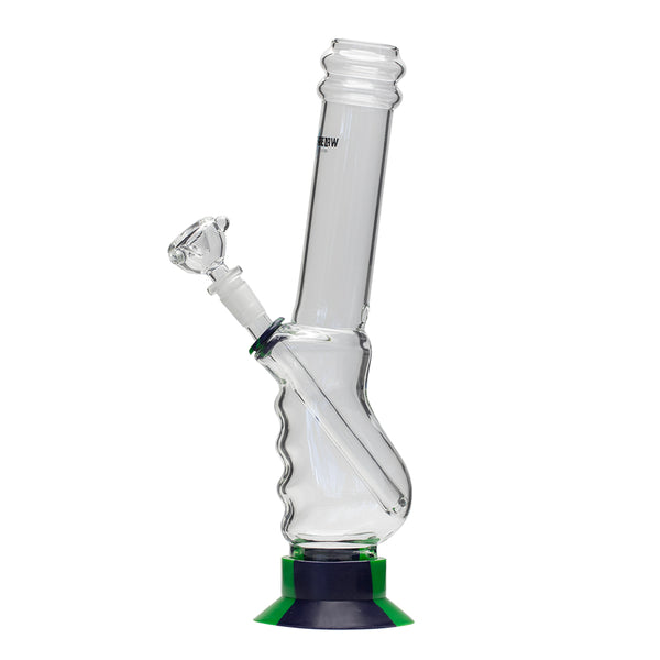 Waterfall Large Gripper Highbrid Series Glass Bong - Green/Blue Waterfall