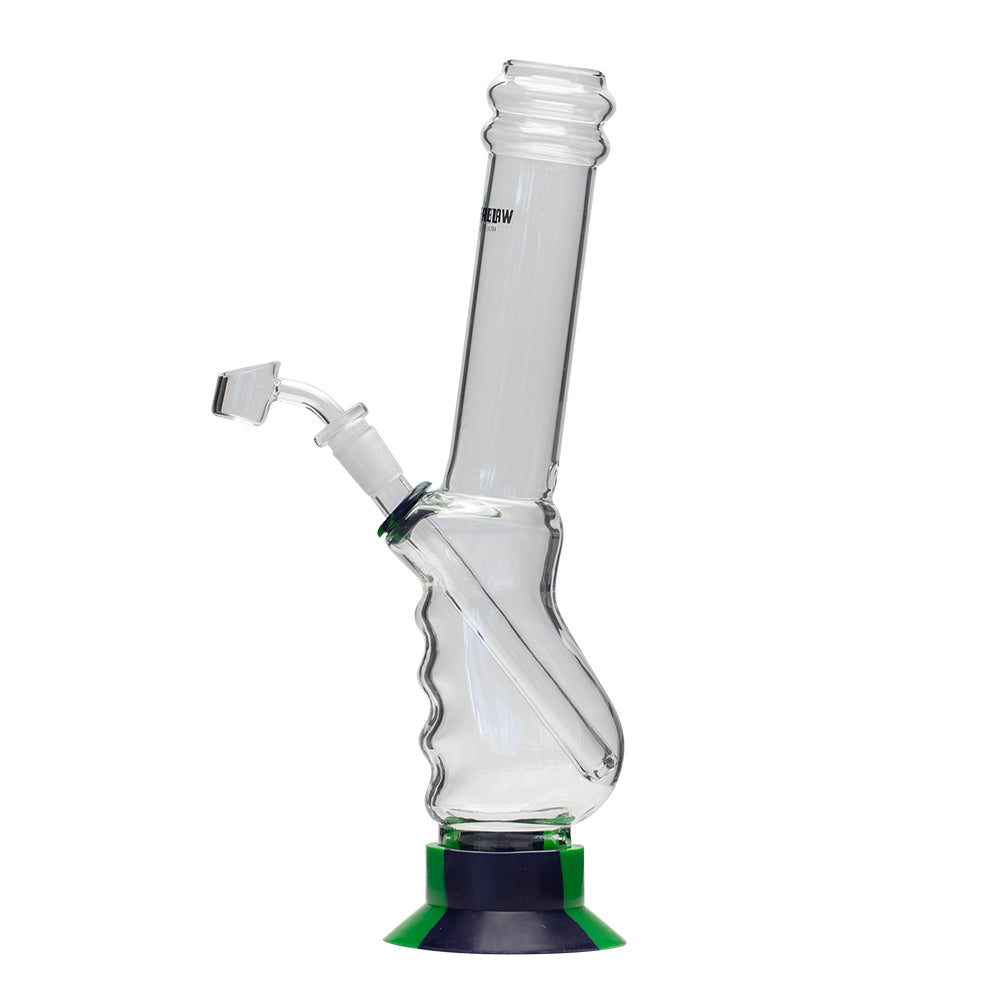Waterfall Large Gripper Highbrid Series Glass Bong - Green/Blue Waterfall