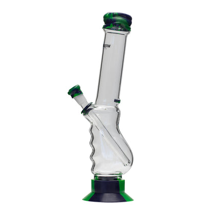 Waterfall Large Gripper Highbrid Series Glass Bong - Green/Blue Waterfall