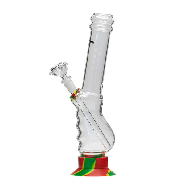 Waterfall Large Gripper Highbrid Series Glass Bong - Rasta Waterfall