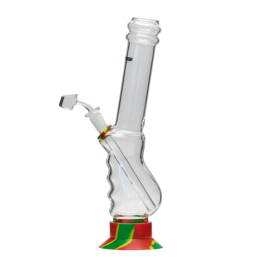 Waterfall Large Gripper Highbrid Series Glass Bong - Rasta Waterfall