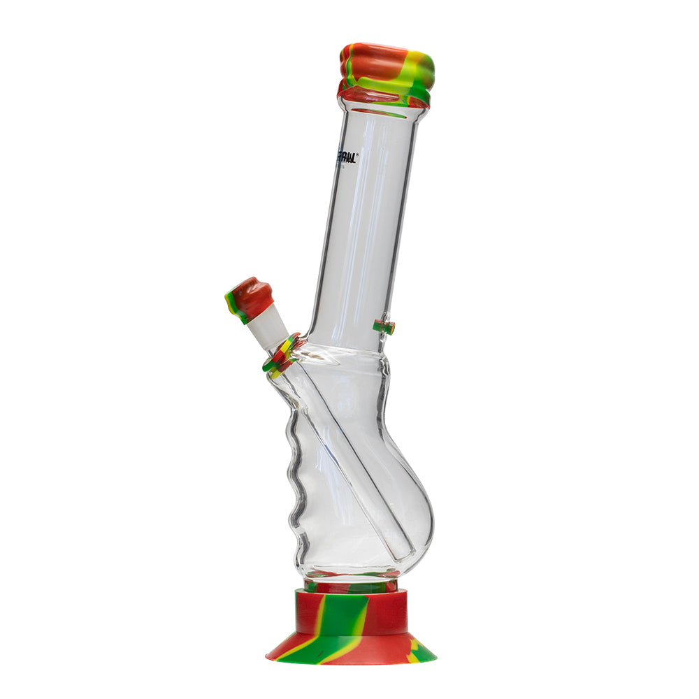 Waterfall Large Gripper Highbrid Series Glass Bong - Rasta Waterfall