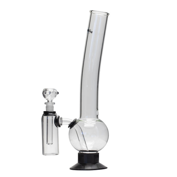 Waterfall Terminator Highbrid Series With Ash Catcher Glass Bong - Black Waterfall