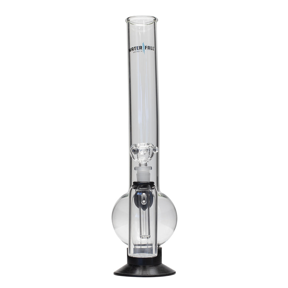 Waterfall Terminator Highbrid Series With Ash Catcher Glass Bong - Black Waterfall