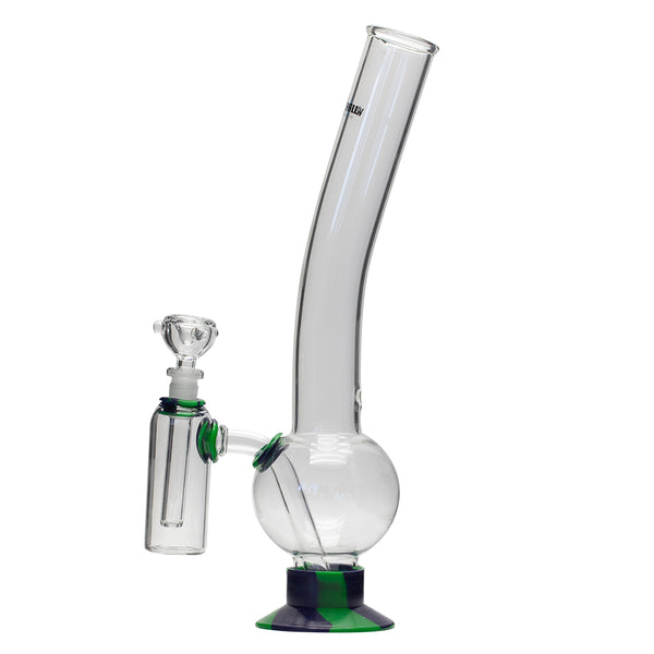 Waterfall Terminator Highbrid Series With Ash Catcher Glass Bong - Green/Blue Waterfall