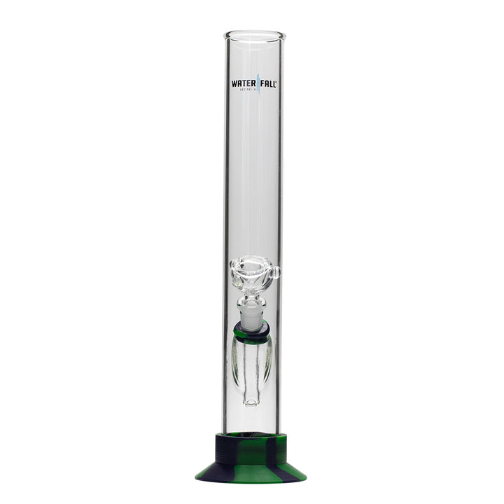 Waterfall Big Lips Highbrid Series Glass Bong - Green/Blue Waterfall