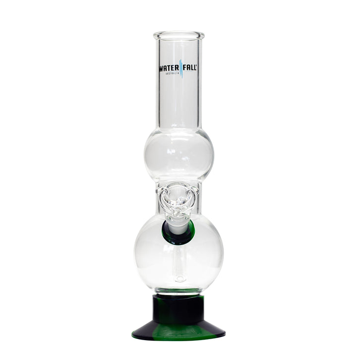 Waterfall Beano Highbrid Series Glass Bong - Green/Blue Waterfall