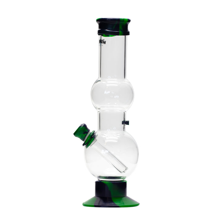 Waterfall Beano Highbrid Series Glass Bong - Green/Blue Waterfall