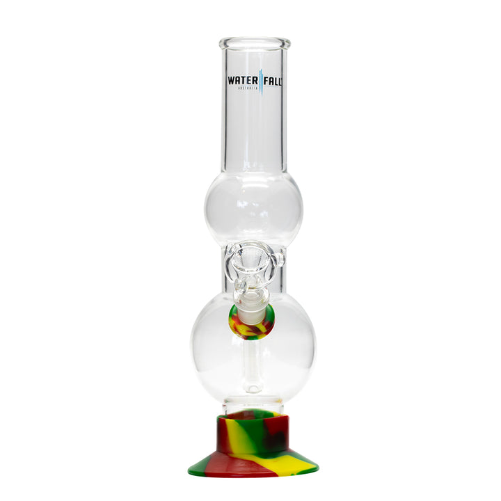 Waterfall Beano Highbrid Series Glass Bong - Rasta Waterfall