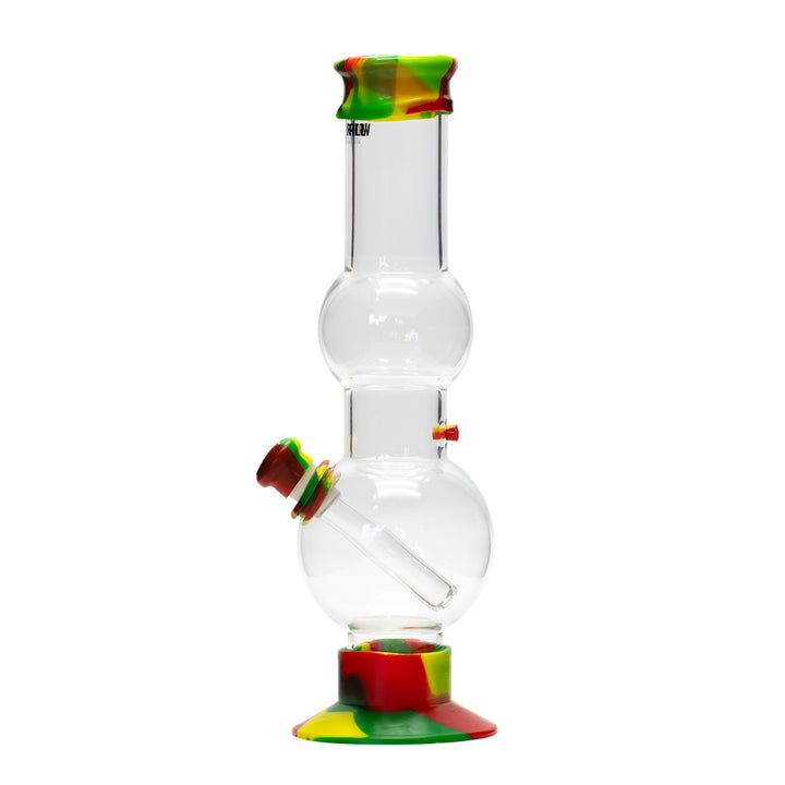 Waterfall Beano Highbrid Series Glass Bong - Rasta Waterfall