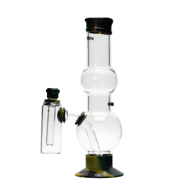 Waterfall Beano Highbrid Series Glass Bong with Ash Catcher - Camo Waterfall