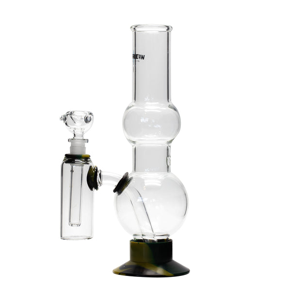 Waterfall Beano Highbrid Series Glass Bong with Ash Catcher - Camo Waterfall