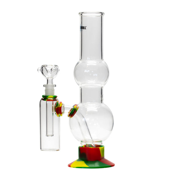 Waterfall Beano Highbrid Series Glass Bong with Ash Catcher - Rasta Waterfall