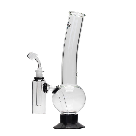 Waterfall Eliminator Highbrid Series Glass Bong With Ash Catcher - Black Waterfall