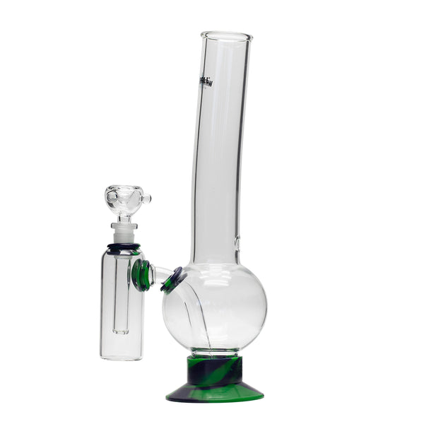 Waterfall Eliminator Highbrid Series Glass Bong With Ash Catcher - Green/Blue Waterfall