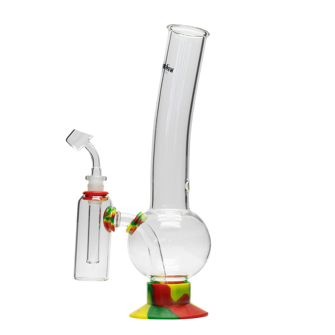 Waterfall Eliminator Highbrid Series Glass Bong With Ash Catcher - Rasta Waterfall