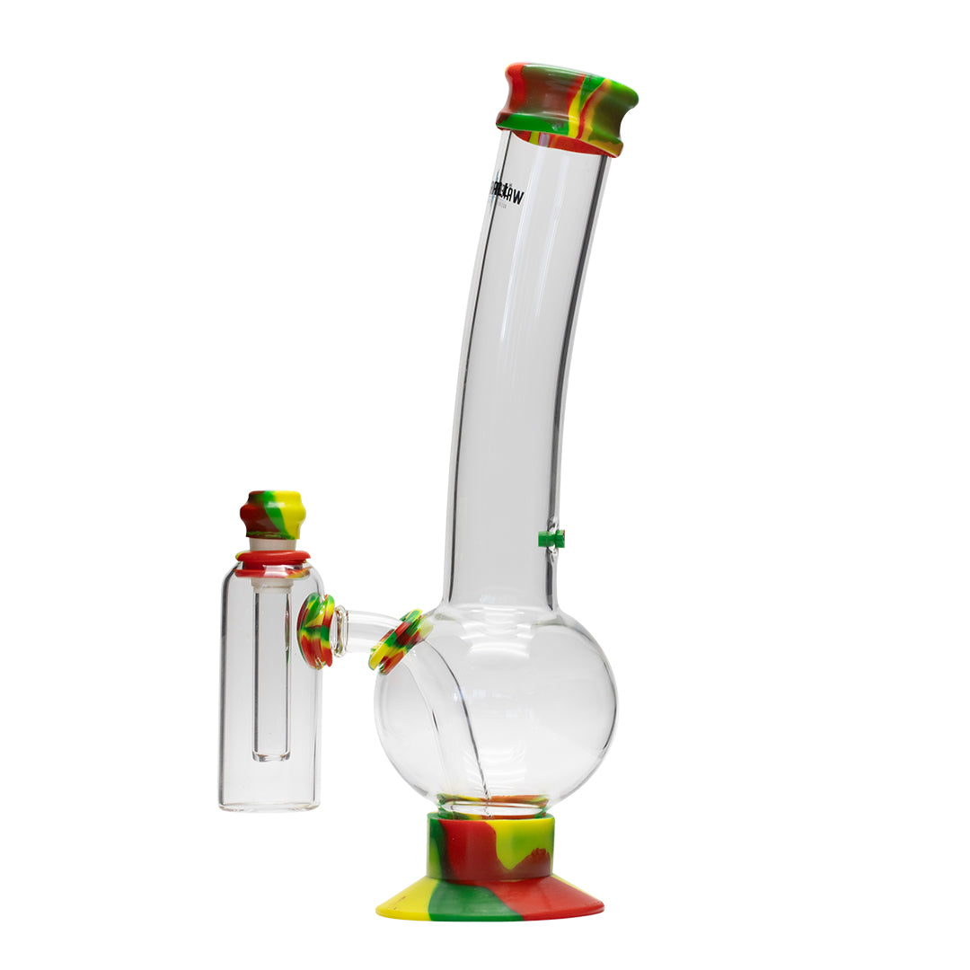 Waterfall Eliminator Highbrid Series Glass Bong With Ash Catcher - Rasta Waterfall