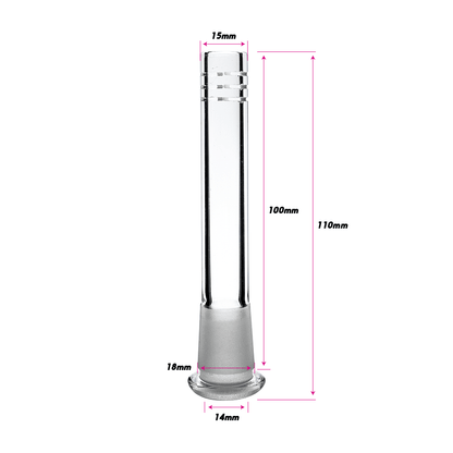 Glass Slider Stem - 18mm to 14mm The Bong Shop