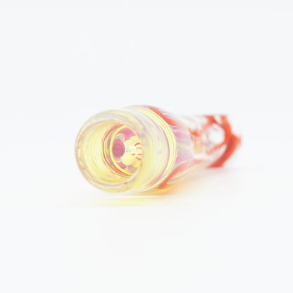 Cloudy Skies Glass Snorter - White & Red The Bong Shop