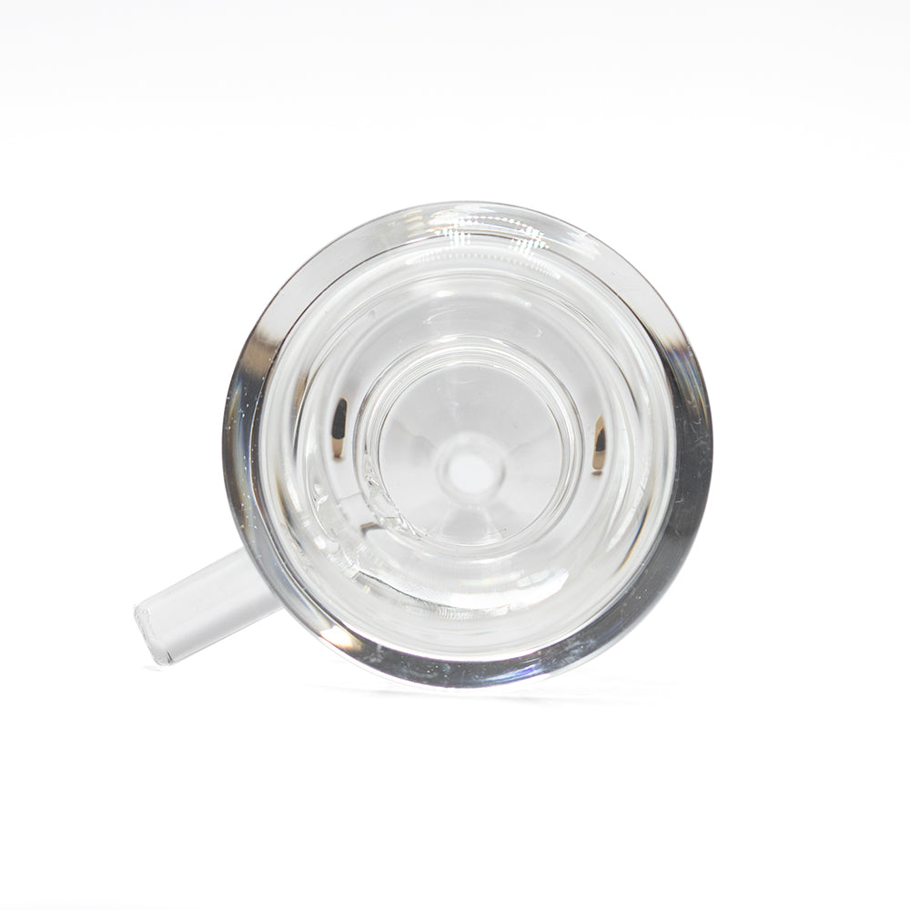 GLASS CONE LARGE HOURGLASS CLEAR 18MM WITH STRAIGHT HANDLE