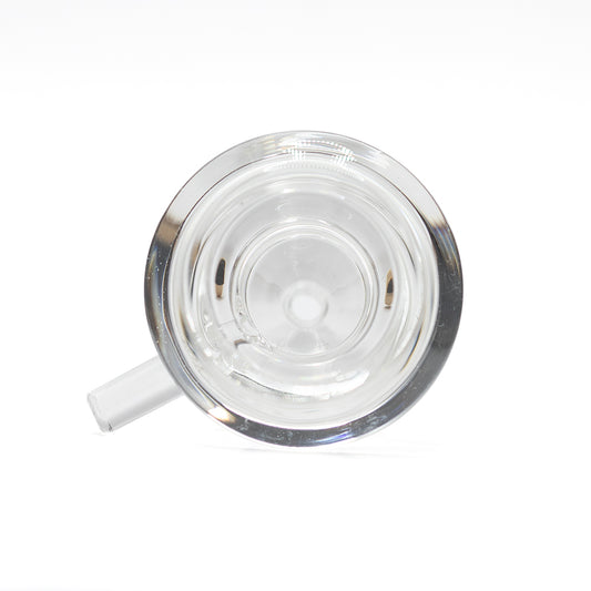 GLASS CONE LARGE HOURGLASS CLEAR 18MM WITH STRAIGHT HANDLE