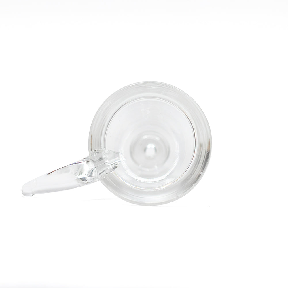 GLASS CONE V SHAPE CLEAR 14MM WITH CURVED HANDLE