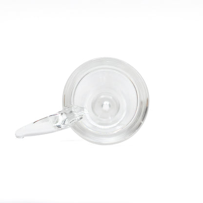 GLASS CONE V SHAPE CLEAR 14MM WITH CURVED HANDLE