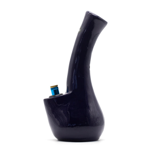 Curved Beaker Ceramic Bong - Blue The Bong Shop