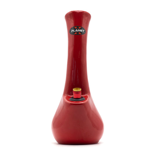 Curved Beaker Ceramic Bong - Red The Bong Shop