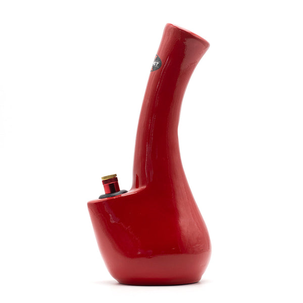 Curved Beaker Ceramic Bong - Red The Bong Shop