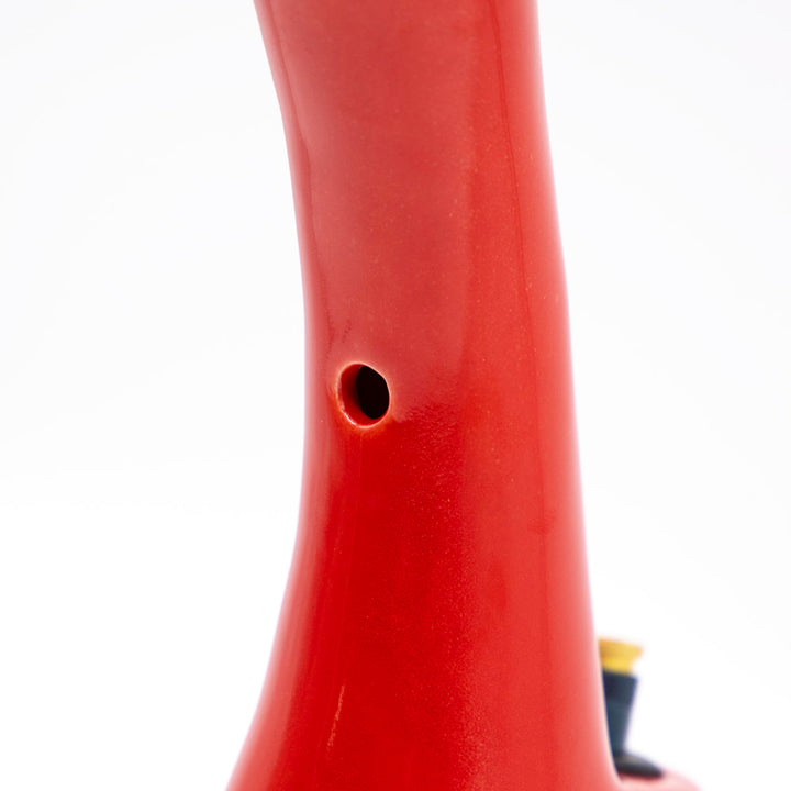 Curved Beaker Ceramic Bong - Red The Bong Shop