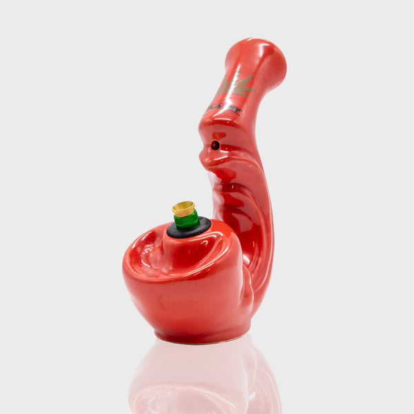 Sherlock Gripper Ceramic Bong - Red The Bong Shop